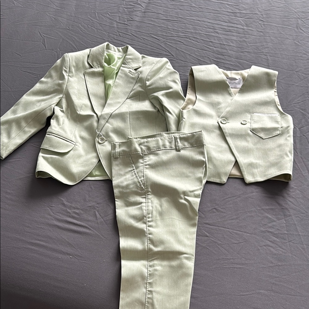 Boys green Suit Set
